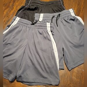 tek gear Gray Athletic Shorts with White Trim